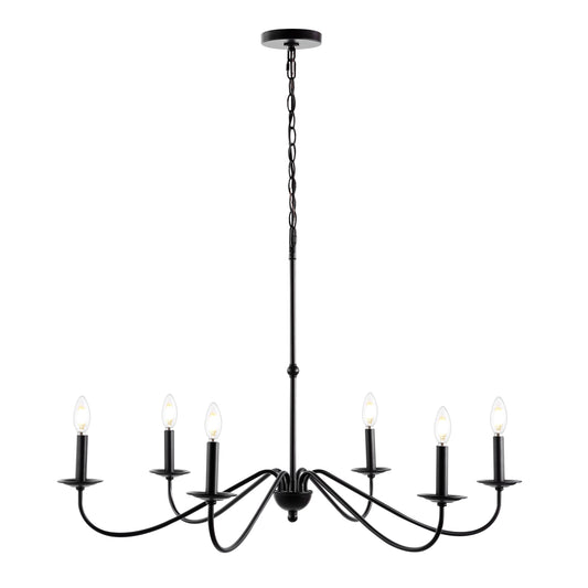 34.75 6-Light Iron LED Chandelier, by JONATHAN Y