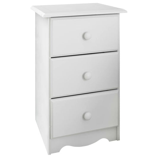 Palace Imports 100% Solid Wood 3-Drawer Nightstand with Metal or Wooden Knobs
