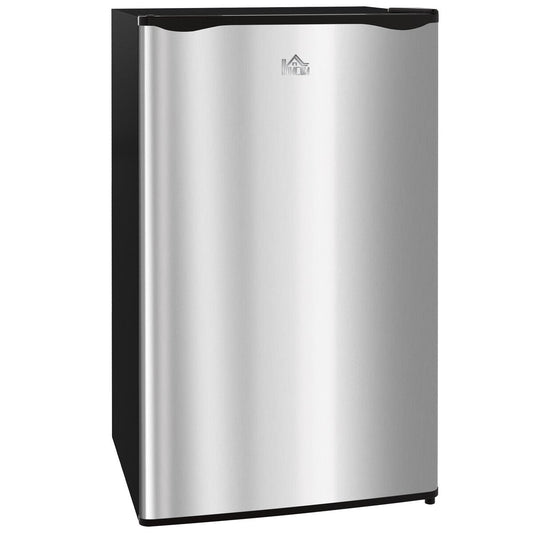 HOMCOM 3.2 Cu.Ft Mini Fridge with Freezer, Single Door Compact Refrigerator with Adjustable Thermostat